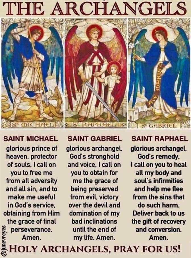 Today is the Feast of the Archangels and we need their prayers more than ever.
Saint Michael, pray for us.
Saint Gabriel, pray for us.
Saint Raphael, pray for us. 

Let us join the angels in praising the Lord, as the cherubim and seraphim sing: Holy, holy,