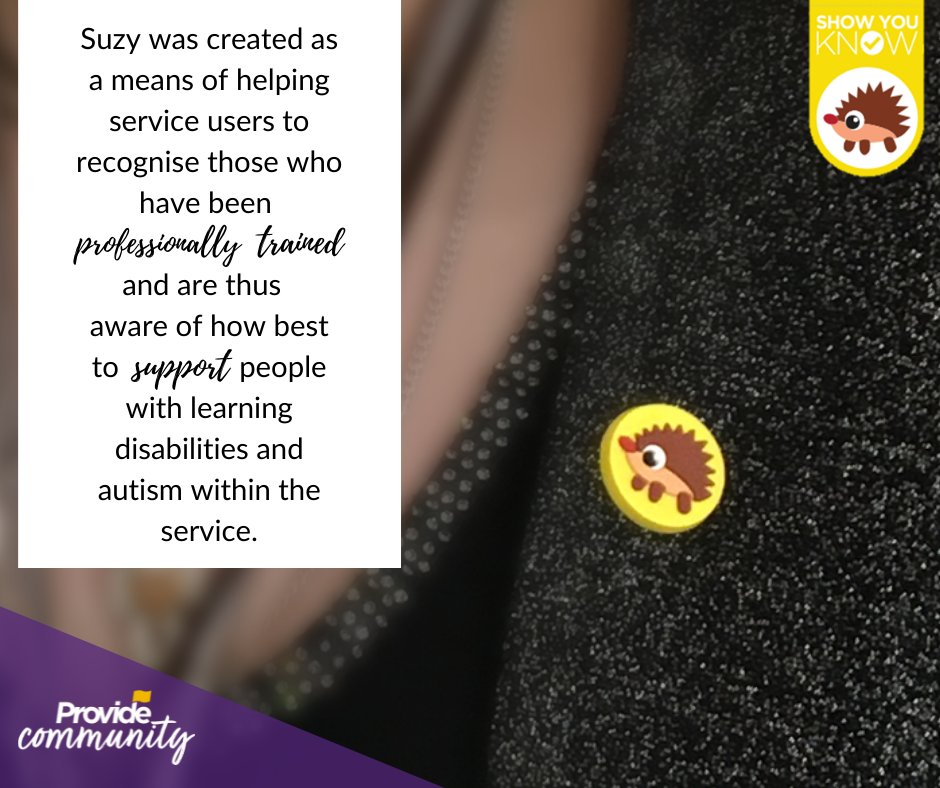 Provide_CIC's tweet photo. Keep an eye out for Suzy the Hedgehog! The #ShowYouKnow campaign will help to create the right culture to enable people with a learning disability to live long and happy lives supported by people who are well trained and compassionate. https://t.co/SgqvplzqyJ