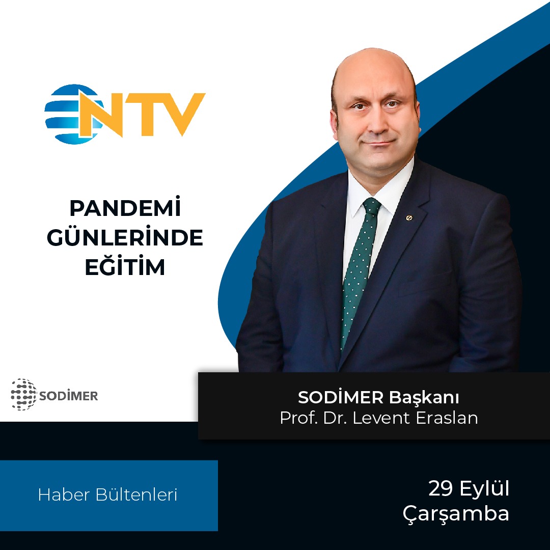 SODİMER Başkanı Prof.Dr. Levent ERASLAN, NTV ekranlarında "Pandemi Günlerinde Eğitim" hakkında açıklamalarda bulunacak▶️🌐

🗓29 Eylül Çarşamba 
🕝Haber Bültenlerinde 

<a href="/drleventeraslan/">Prof.Dr.Levent Eraslan</a> 
<a href="/ntv/">NTV</a> 

#sodimer