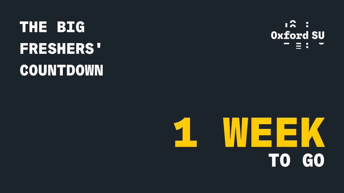 Oxford SU (@oxfordstudents) on Twitter photo Are you ready for our BIGGEST EVER Freshers Fair? There's only one week to go๐ oxfordsu.org/welcome Are you ready for our BIGGEST EVER Freshers Fair? There's only one week to go๐ oxfordsu.org/welcome