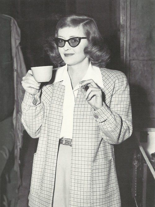 the_60s_at_60's tweet photo. #NationalCoffeeDay with Bette Davis. https://t.co/Uj44mnkHNw