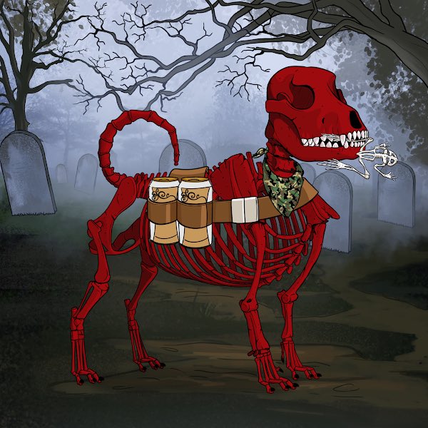AncientFroggy's tweet photo. Meet the latest addition to my expanding Wicked Hound pack from @WickedBoneClub! It was just meant to be really: beers, a frog, isolated &amp; questionable setting to explore for more frogs … 😂

I assume @webmyzer approves 🙃🦴🍻🐸🙌🏻 #WBHC #WBAC https://t.co/4GjqEetk27