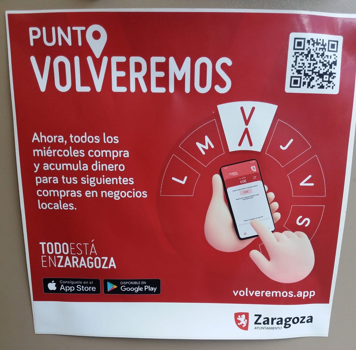 libreria_paris's tweet photo. Hoy se reanuda la campaña del Ayto de @zaragoza_es de la aplicación @VolveremosZgz.
Descárgala en tu móvil si todavía no la tienes y acumula los miércoles saldo con tus compras para gastarlo cualquier día de la semana en los comercios asociados.
#Volveremos #CompraEnComercioLocal https://t.co/md3MsrWi4l