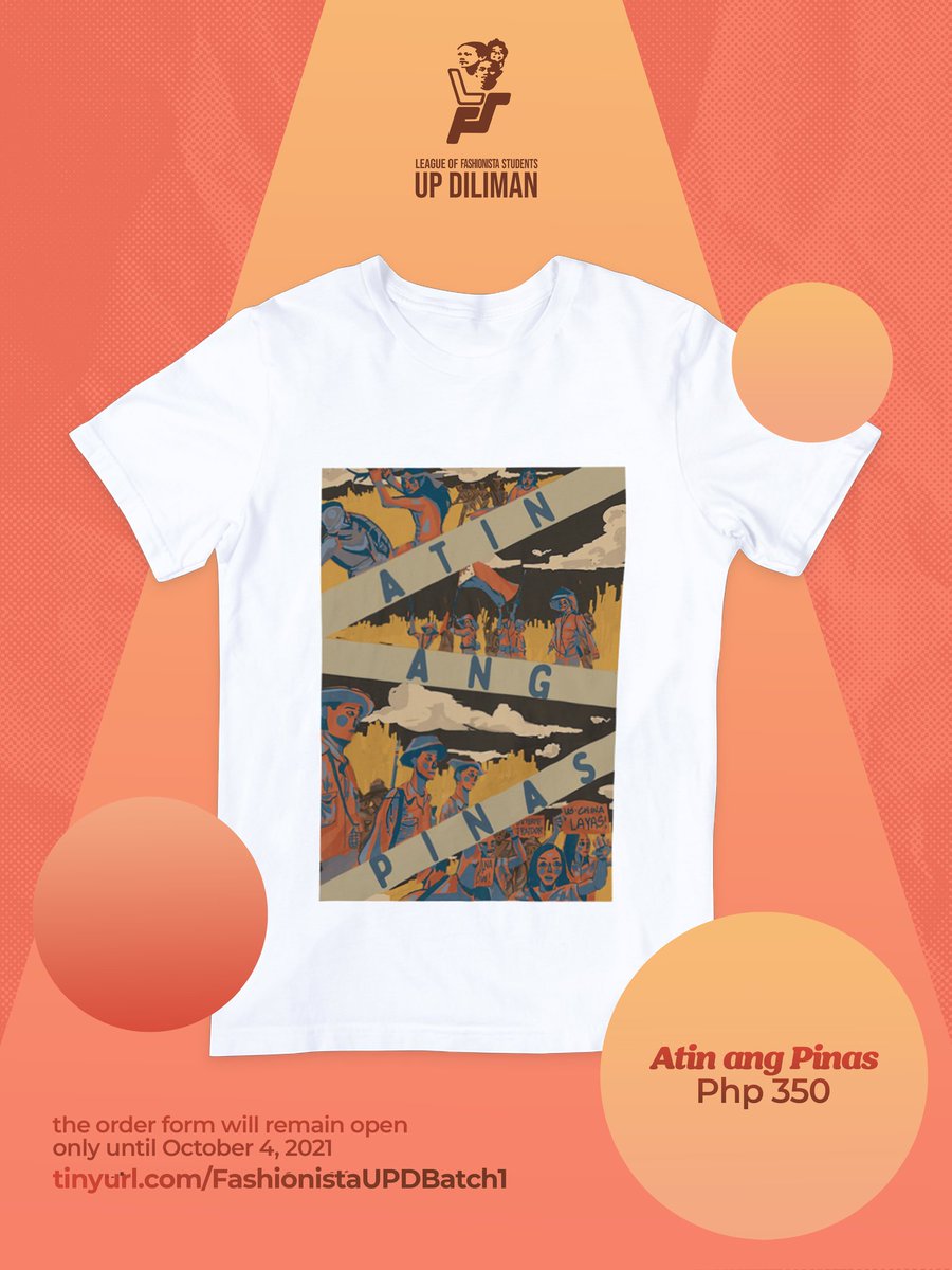 fashionista_upd's tweet photo. ❗NARITO NA ❗

Ipakita na mayaman ang Pilipinas pero naghihirap ang mga Pilipino sa ating 'MKLRP’ shirt sa halagang 270 at igiit na ‘Atin ang Pinas’ sa halagang 350 lamang.

I-click lamang ang link na ito: https://t.co/oQpCh89uGq at sagutan ang order form. https://t.co/gva3oSSbKg