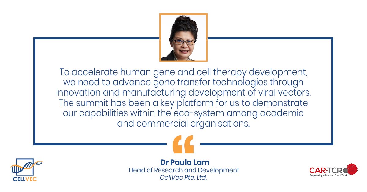 CellVecHQ's tweet photo. A gathering of the brightest sparks within the industry, #CellVec successfully wrapped up its efforts at the 6th CAR-TCR Summit! 

Connect with us to find out more about our innovative viral vector manufacturing solutions for the betterment of patients.

#CDMO #GMP #biotechnology https://t.co/ItIwJ4yvdp