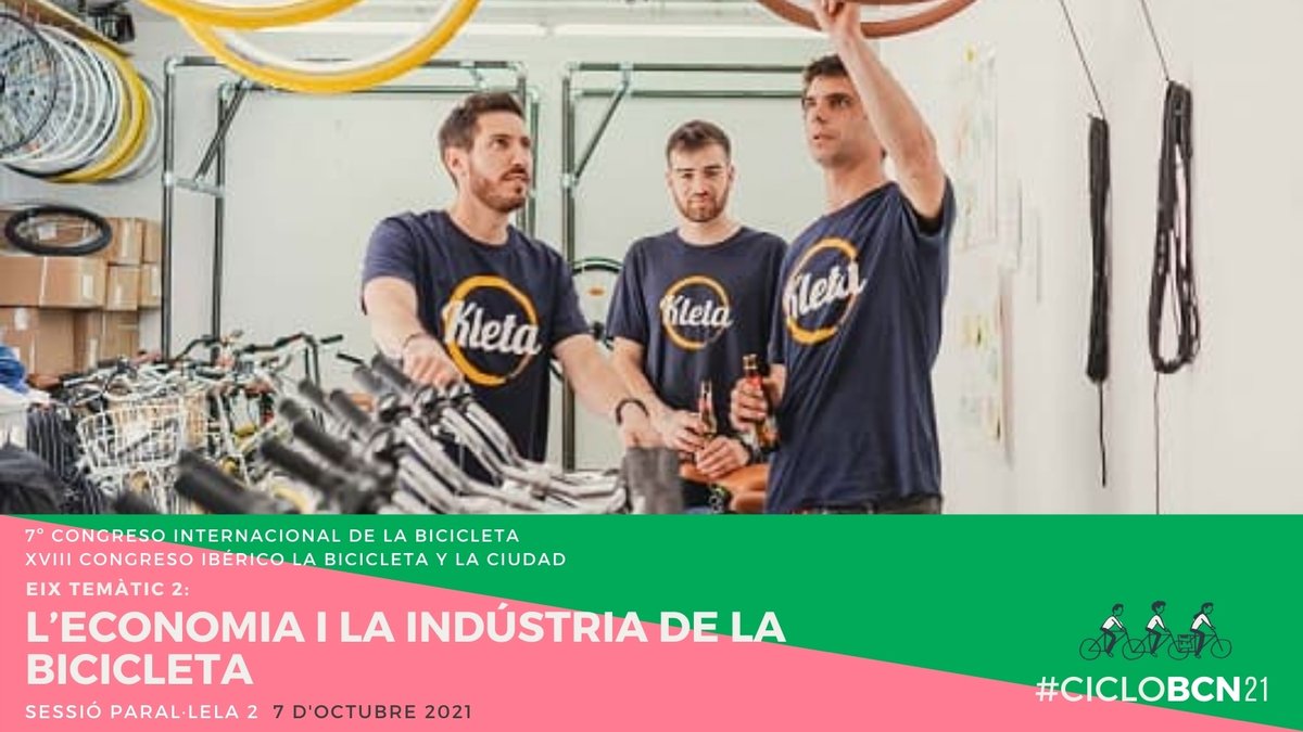 CicloBcn21's tweet image. Eix temàtic 2️⃣: El Informe del Sector de la Bicicleta en Xifres publicat per @asociacionAMBE ha confirmat que estem vivint un boom de la bicicleta. Comptarem amb representants  del sector que ens explicaran com viuen aquest procés i quin és el futur de la bicicleta. (📸: #KLETA)
