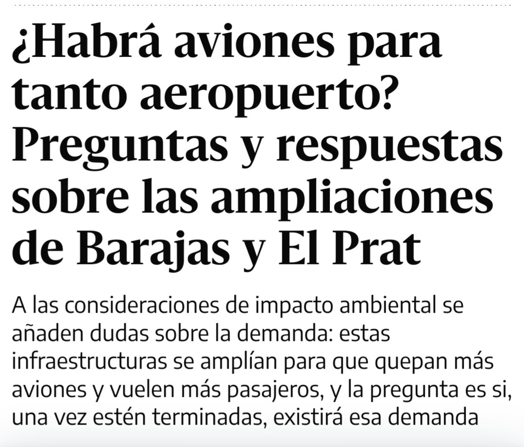 zeroportbcn's tweet photo. España está a la cabeza de la UE en emisiones de CO2 de su tráfico aéreo. @desdelamoncloa y @aena pretenden seguir ampliando sus principales aeropuertos. La aprobación del #DORAII es una aberración climática, económica y social. 
#MenosAvionesMásVida
https://t.co/flchYuwnws https://t.co/ERc5EZ5sl3