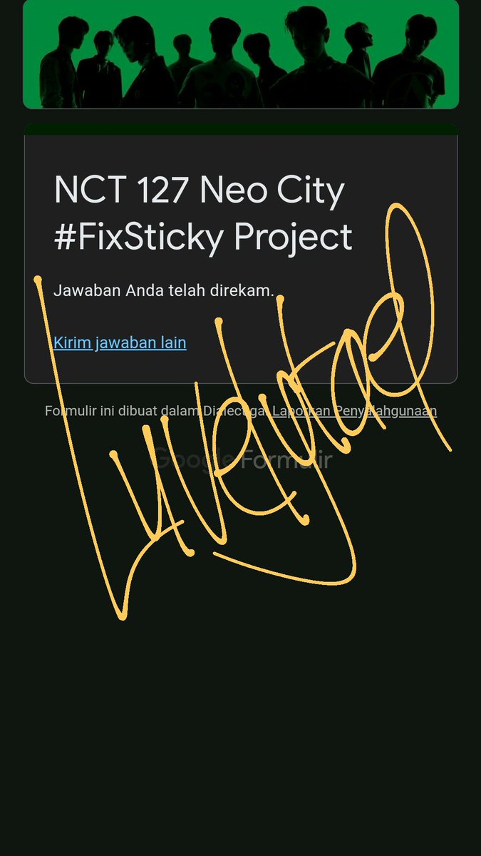 luvelylune's tweet photo. @NCT__Indonesia @nctunion_ina @nugreentea @NCTsmtown_127 NCT 127 NEO CITY FIXSTICKY PROJECT

walaupun belom kesampaian nonton videotronnya langsung tapi upload struck masih harus tetep jalan, moga aja bisa nambah lagi harinya🥺 #FixSticky https://t.co/v56PR42ou5
