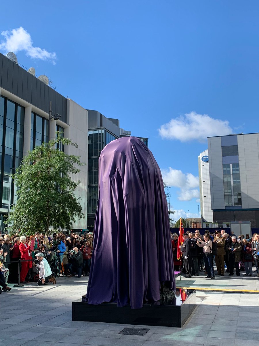 Excitement is very high in Cardiff Central Square! #monumentalwomen #bettycampbellmonument @women_welsh