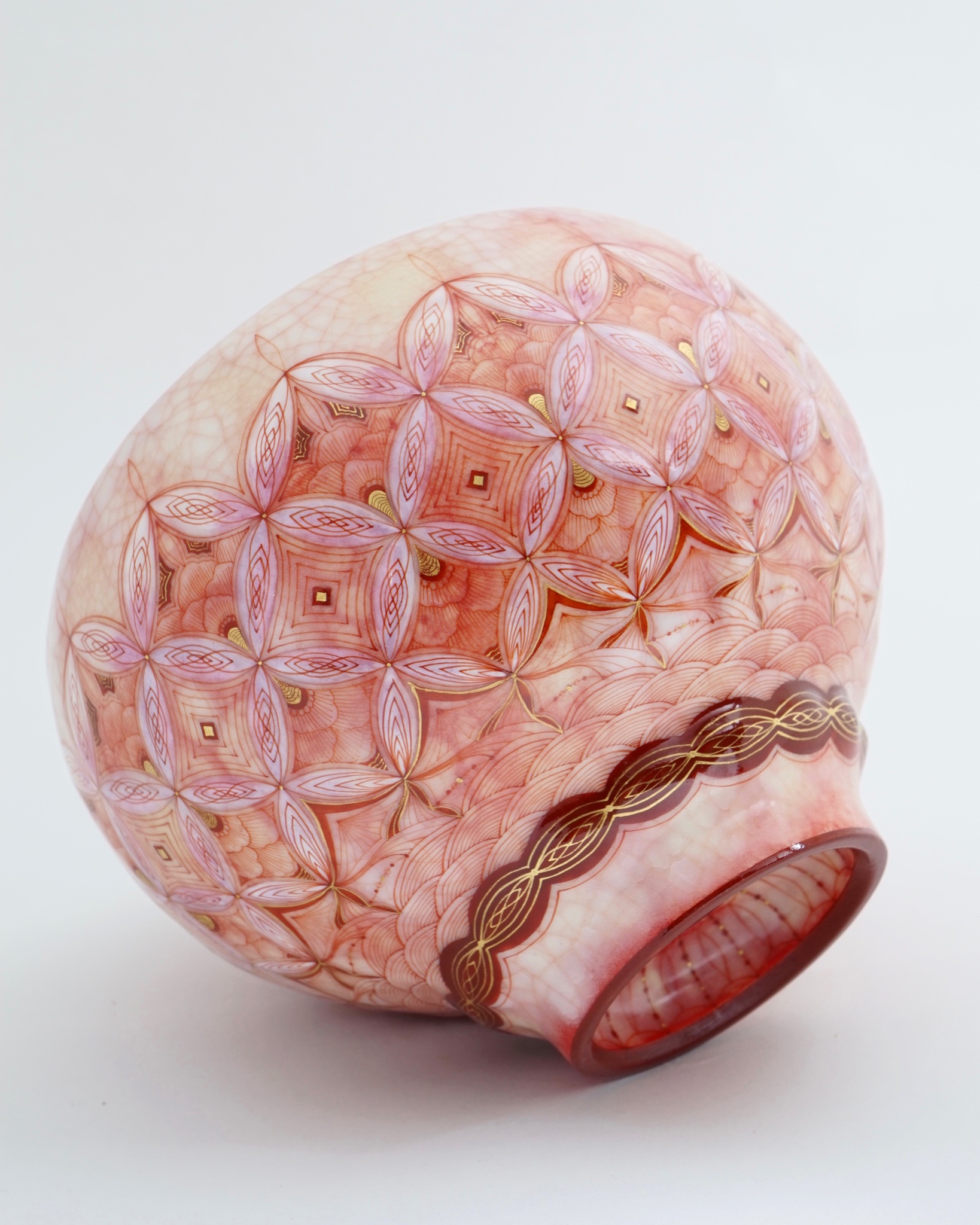 赤絵細描風アート「鳳凰図」イラスト原画