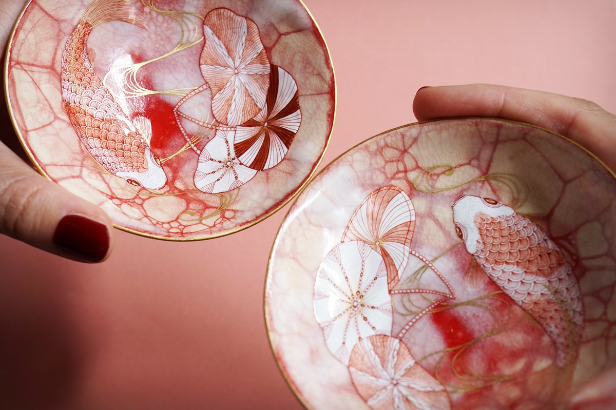 色気を纏う九谷焼をつくっています #Twitter文化祭2021 #赤絵細描