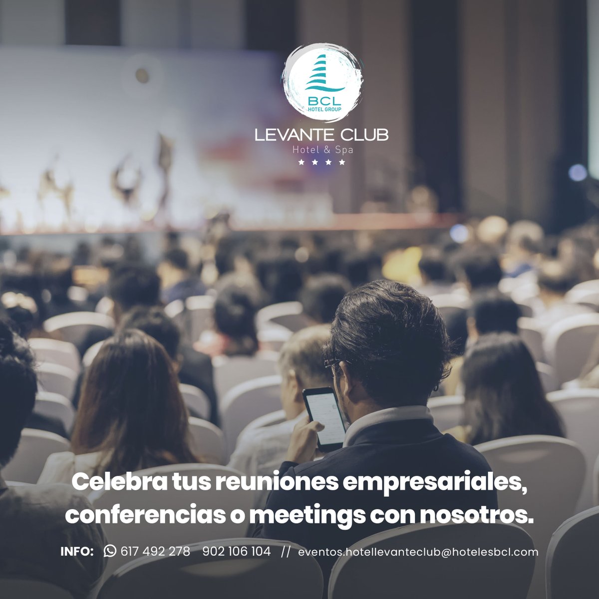 BclHotelLevante's tweet photo. Solicita información en Hotel BCL Levante Club y celebra las reuniones y  eventos que necesites para tu empresa. 
#hotelbcllevanteclub #hotelesbcl #bchotelgroup #eventosBCL https://t.co/vdaxA3xWBj