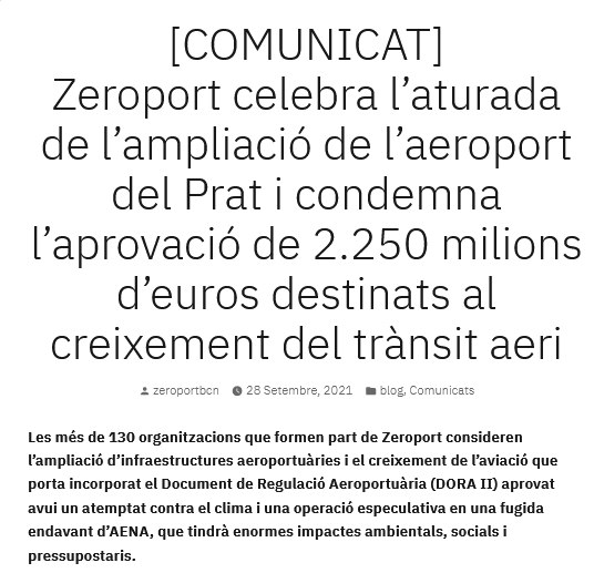 zeroportbcn's tweet photo. Amb l'aprovació del #DORAII, @desdelamoncloa prioritza els mitjans de transport + contaminants i elitistes davant d'una mobilitat sostenible i justa. Calen + 🚆 i - ✈️per vertebrar el territori i refredar el 🌍 #MenosAvionesMásVida
https://t.co/PAd9mC3AX4
https://t.co/j6pJrLw0oJ https://t.co/BlnThB86FE