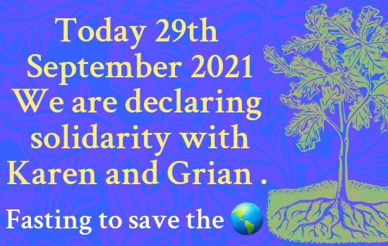 earth_fast's tweet photo. Day 33 

Karen and Grian will continue their hunger strike for climate #HuelgadeHambreporelClima to demand more ambitious systemic transformative actions from @miteco and a real Citizens' Assembly for the climate and ecological crisis!

@Teresaribera 
#solidarityearthfast https://t.co/EFgpOFhGDQ