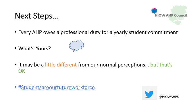 Cath_Grant's tweet photo. Following up from our @hiowahps conference.  #AHPnextsteps @HIOWAHPs @ClareMander @SolentAHPlead @PieterIoW @susannarayner78 @atocp_katrina @katrinaKenn_AHP @CateJL @purkis @ExmoorDipper @DawnBowman17 @SophieGResearch https://t.co/hqH9i5hpc1