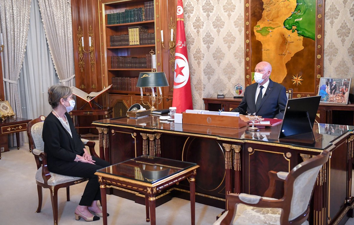 #Tunisia: President Kais Saied has tasked Mrs. Najla Bouden Romdhane with forming the government, as soon as possible, pursuant to the Presidential Decree No. 117 dated 2021 on special provisions, said <a href="/TnPresidency/">Tunisian Presidency - الرئاسة التونسية</a>. #TAP_En