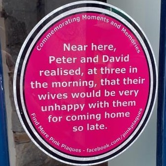 3 am!!! 😱😂 As the Pink Plaques continue to be uninstalled this week we will continue to share plaque commemorations here on the page! Thank you to '1620 Pub &amp; Eatery' for hosting this plaque - Pink Plaques - sponsored by <a href="/mayflower400uk/">Mayflower 400 UK</a> with partners