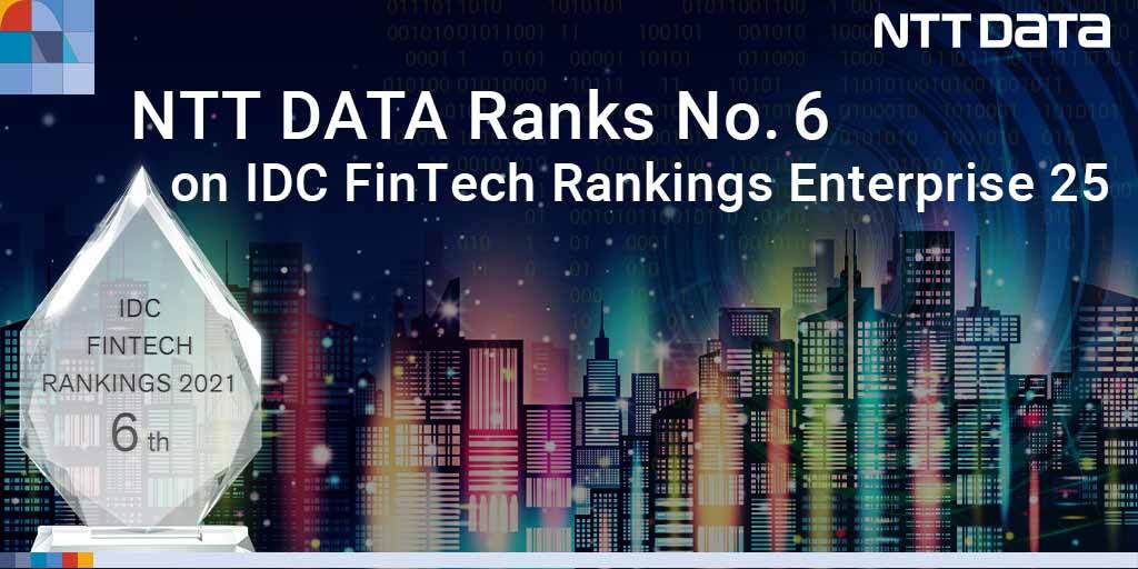 NTTDATA_IT's tweet photo. Siamo orgogliosi di annunciare che #NTTDATA si è posizionata al sesto posto nell’#IDCFinTechRankingEnterprise 25 edizione 2021 riconoscendo l’alto livello di innovazione di NTT DATA e le sue performance di successo nei progetti. 
👇
https://t.co/1lfv6aKLyb https://t.co/kcr3gAECYR