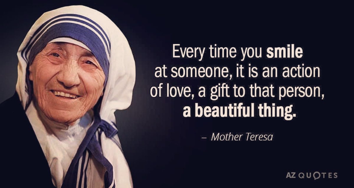 VirtualTav2020's tweet photo. Wednesday Wisdom ❤️

#WednesdayWisdom #Wednesday #wisdom
#wisdomquotes
#smile #MotherTeresa #virtualtavern #virtualtavern2020 https://t.co/hCXkgptlaT