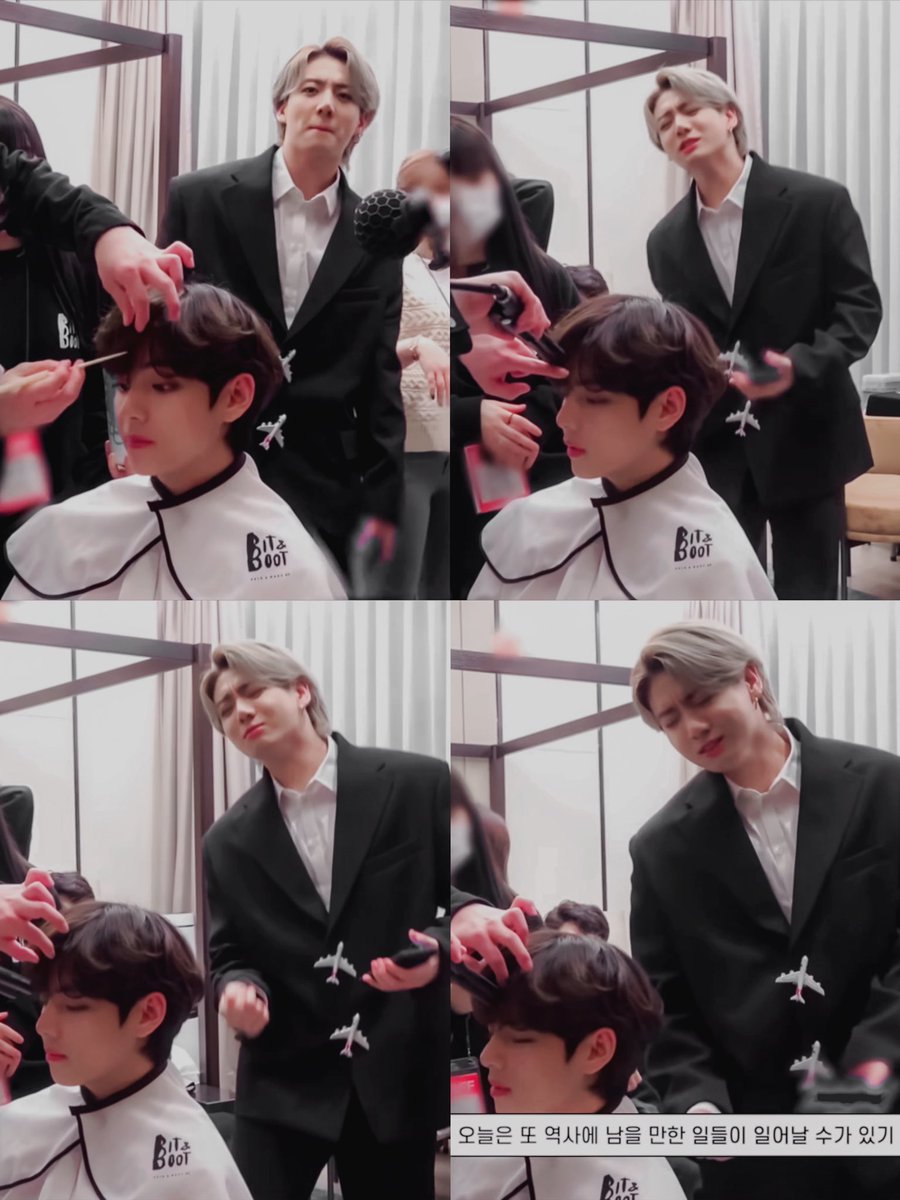 มารอแฟนทำผม อาการเป็นยังไงไหนเล่าสิ้พี่จองกุก55555
#kookv 📸✨