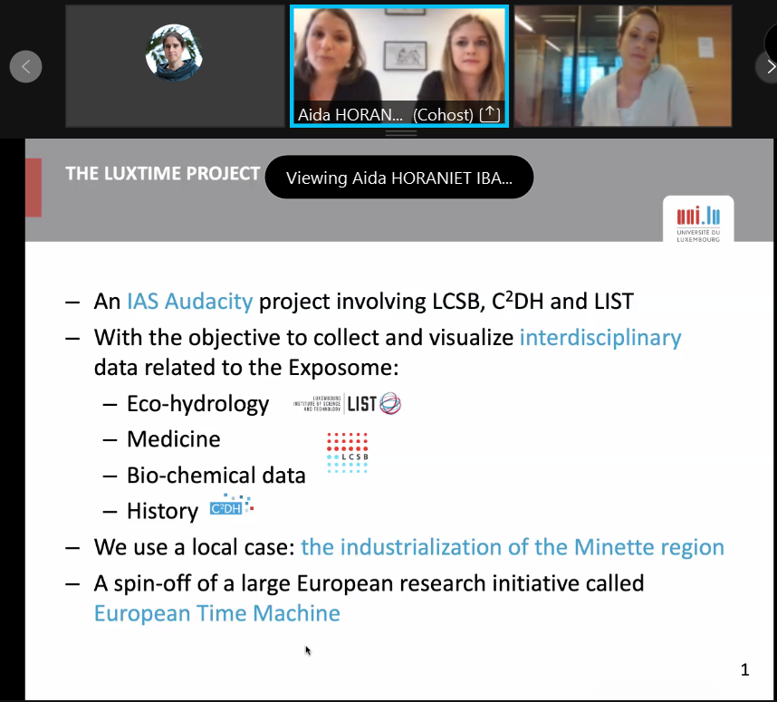 ESchymanski's tweet photo. Dagny @DagnyAurich and Aida presenting the IAS #LuxTIME project (@a_fickers @C2DH_LU @lcsb_uni_lu @LIST_Luxembourg ) at #UniTalks @uni_lu
#visualisation #exposome #Minette #Luxembourg
Thanks to all participants for the live mind map contributions! Awesome idea & participation! https://t.co/fDkSfh63Vb