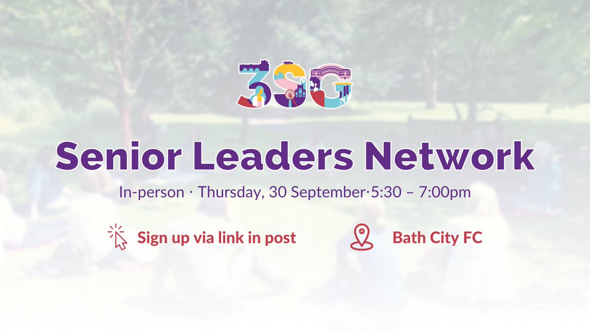 banes3sg's tweet photo. Our 1st indoor Senior Leaders Network is taking place tomorrow! Janine from @CarersCentre1 will be discussing โHow a โ#DigitalApproachโ can help deliver your organisational strategy'.
๐
Thur 26 Aug ยท 5.30 - 7pm
๐@BathCity_FC (BA2 1DB)
๐ Register: https://t.co/TDETjs8P9r https://t.co/SBOMnT5oXr