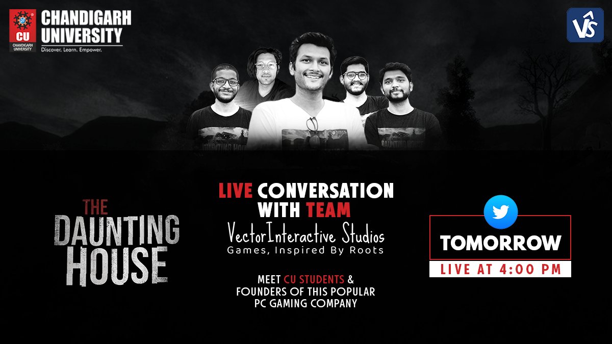 Chandigarh_uni's tweet image. After years of learning &amp;amp; being together in pursuing their goals, these #CSE_students have successfully founded their own #PCGaming company, #VectorInteractive Studios &amp;amp; are introducing intriguing #PCGames.

Join us for a Live Session tomorrow!