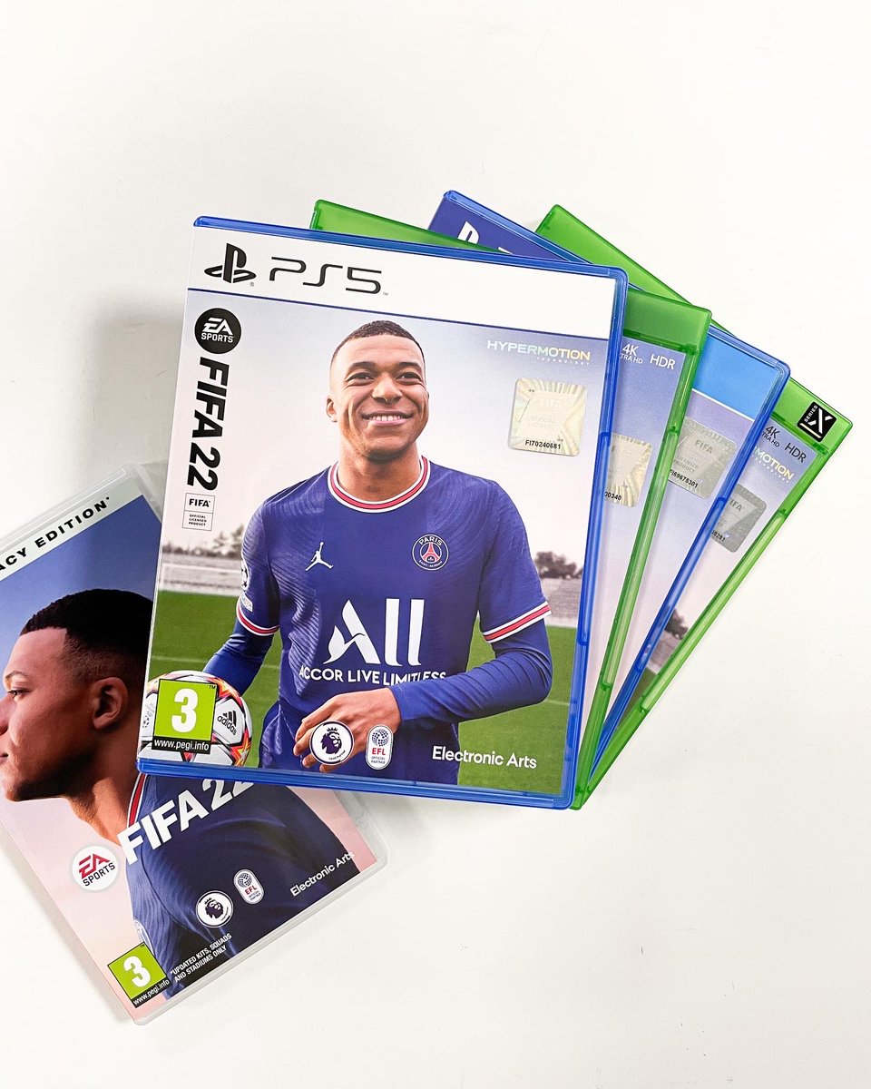 FOLLOW US AND RETWEET to win a copy of 'FIFA 22' on the format of your choice! Winner announced on MONDAY 4/10/21 at 3pm! #competition #giveaway #FIFA22 #FUT #EASports #follow #RT #kylianmbappe