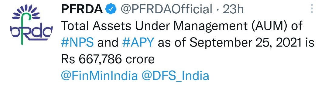 NPSEFR's tweet photo. हर महीने लाखों करोड़ रुपए शेयर बाजार में झोंके जा रहे दूसरी ओर स्वयं सरकार को उधार लेना पड़ रहा है.....👌गजब योजना साबित हो रही है #NPS
@DoPTGoI @DOPPW_India @DFS_India @PIBPersMin @PMOIndia
#RestoreRCSPensionRules1996
@RajCMO @RajAssembly @drcpjoshi https://t.co/2bkX1oyE6p
