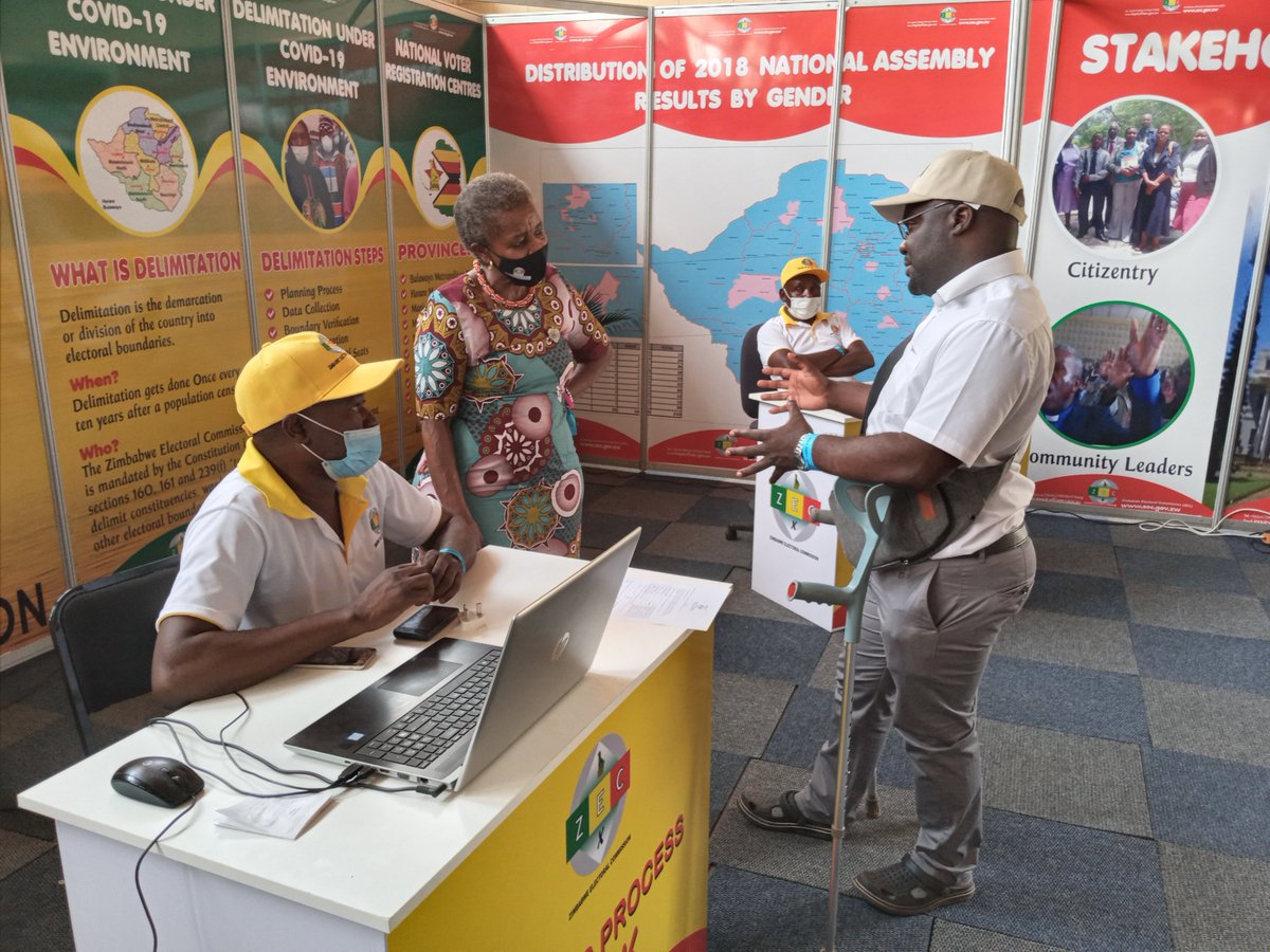 ZECzim's tweet photo. Come and register to vote. Visit  the ZEC stand in the EAST END Hall at the Zimbabwe Agriculture Show. Services at the stand include Voter Registration and Inspection and Voter Education. Also on display  are Voter Reg maps and Delimitation information https://t.co/PiiyH21lTz https://t.co/jYNFG4NtwW
