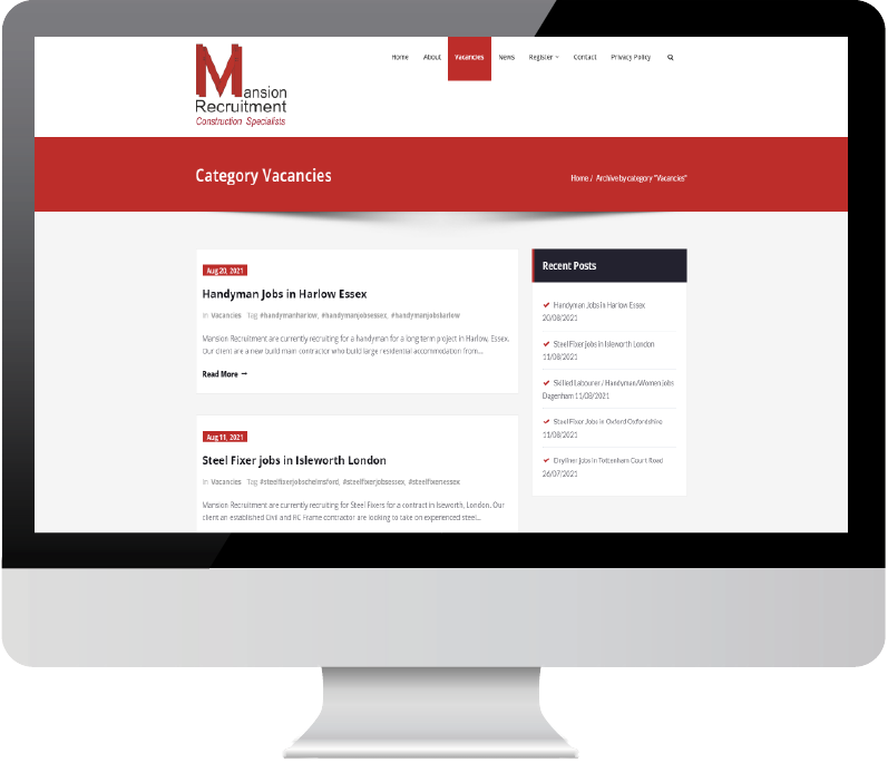 New website for Mansion Recruitment mansionrecruitment.com