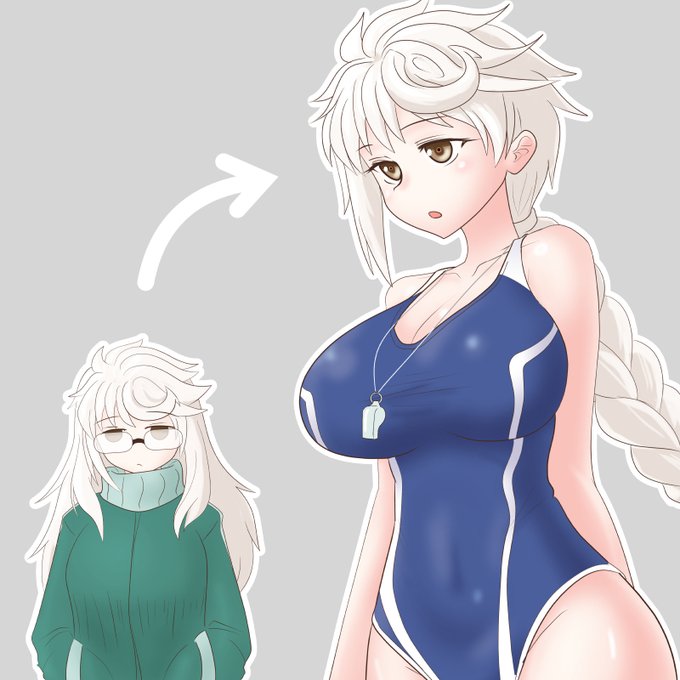 昔の絵がいいねされて驚いたので、歴代うんりゅっりゅ水着絵を並べてみます。それぞれ18年、19年5月、19年9月、21年。こうしてみると昔の髪型の描き方には迷いがありますね。 