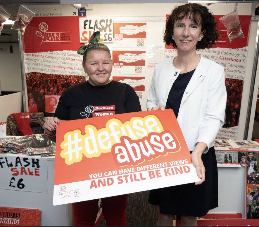 LabourWomensNet's tweet photo. Thank you to Shadow Secretary of State for Women & Equalities @AnnelieseDodds for supporting our campaign to #DefuseAbuse especially against women in public life #Lab21🌹 https://t.co/lTE3FVRYt4