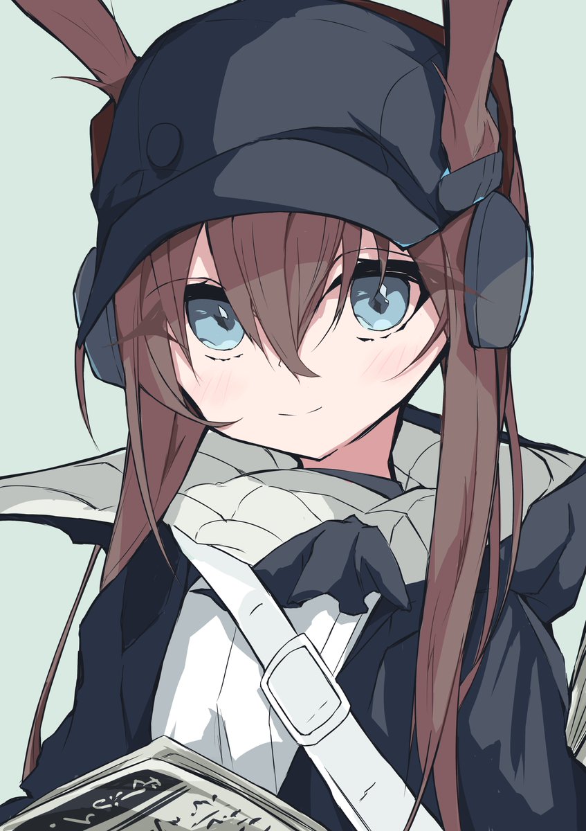 amiya (arknights) 1girl solo animal ears rabbit ears brown hair blue eyes official alternate costume  illustration images