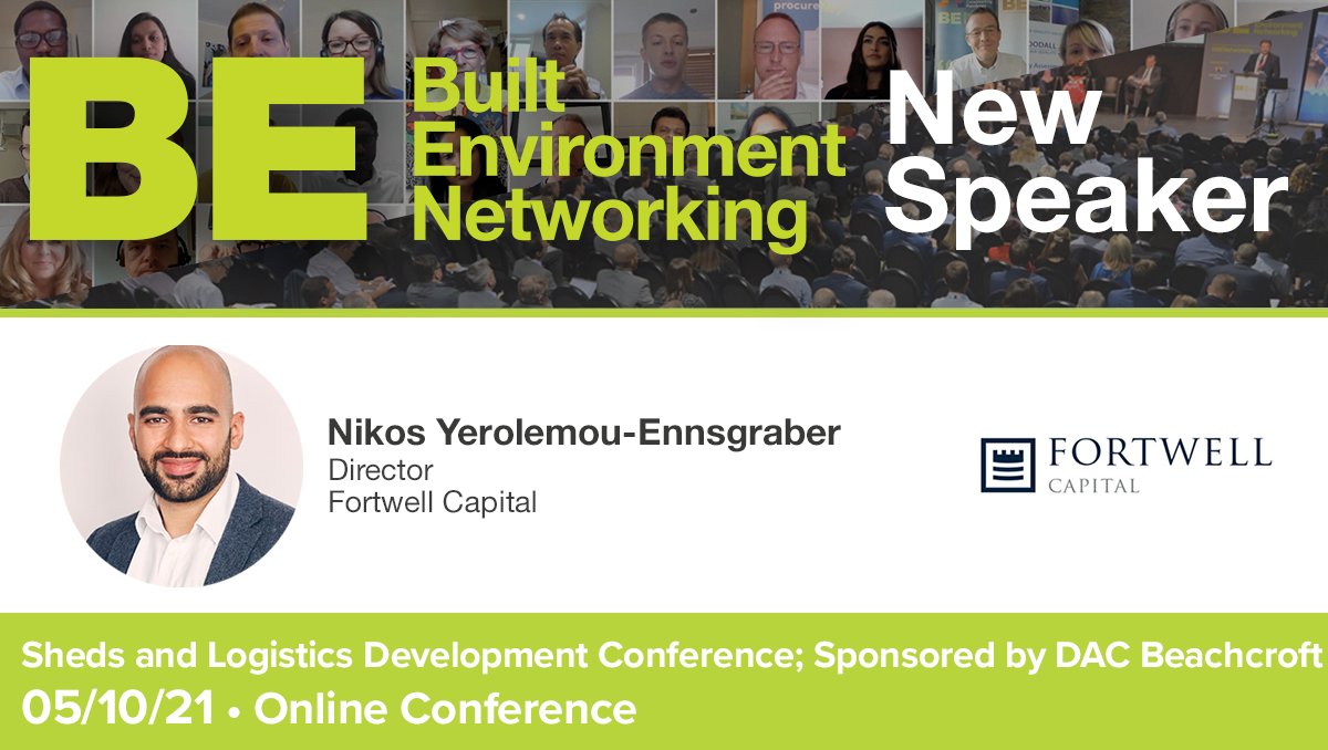 Fortwell Director, Nikos Yerolemou-Ennsgraber, is speaking at <a href="/BENetworking/">Built Environment Networking</a>'s 'Sheds and Logistics Development Conference' next week as the business increases #lending activity in the sector. See the full conference agenda and register here: built-environment-networking.com/event/sheds-in… #realestate