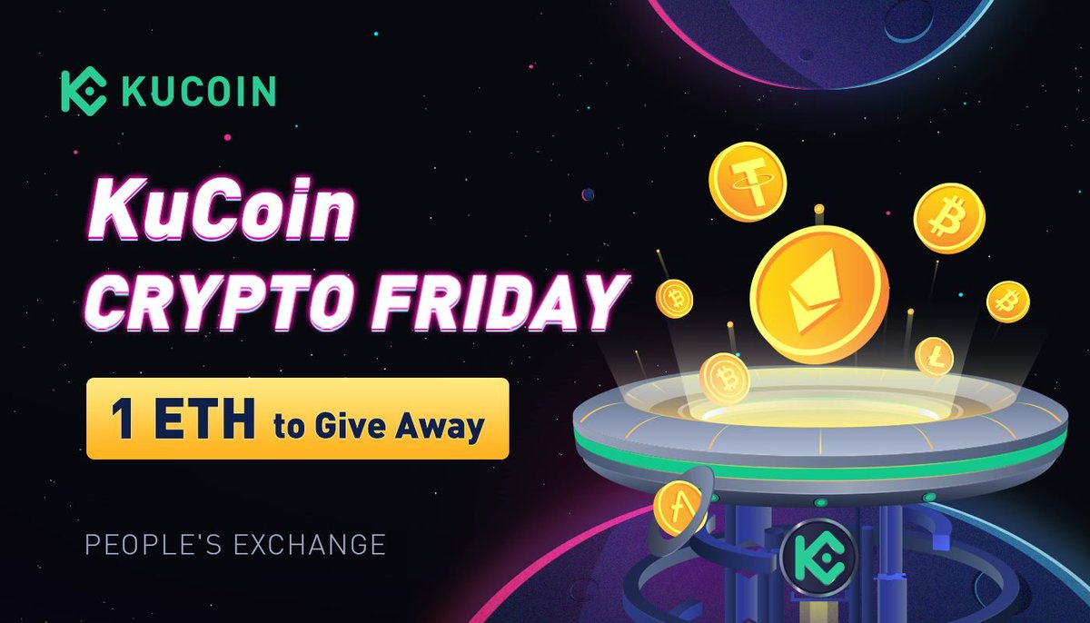 kucoincom's tweet photo. #KuCoinCryptoFriday: Share 1 $ETH!
 
🔥 Follow @kucoincom
🔥 RT &amp; tag 3 friends
🔥 Invite friends to sign up &amp; trade/deposit on #KuCoin
🔥 Fill out: https://t.co/5OxFQoeiJ3
 
🥇 Top 5 winners will each receive 0.25, 0.15, 0.1, 0.07 &amp; 0.03 $ETH. Others will share 0.4 $ETH https://t.co/gUPvHpEBdn