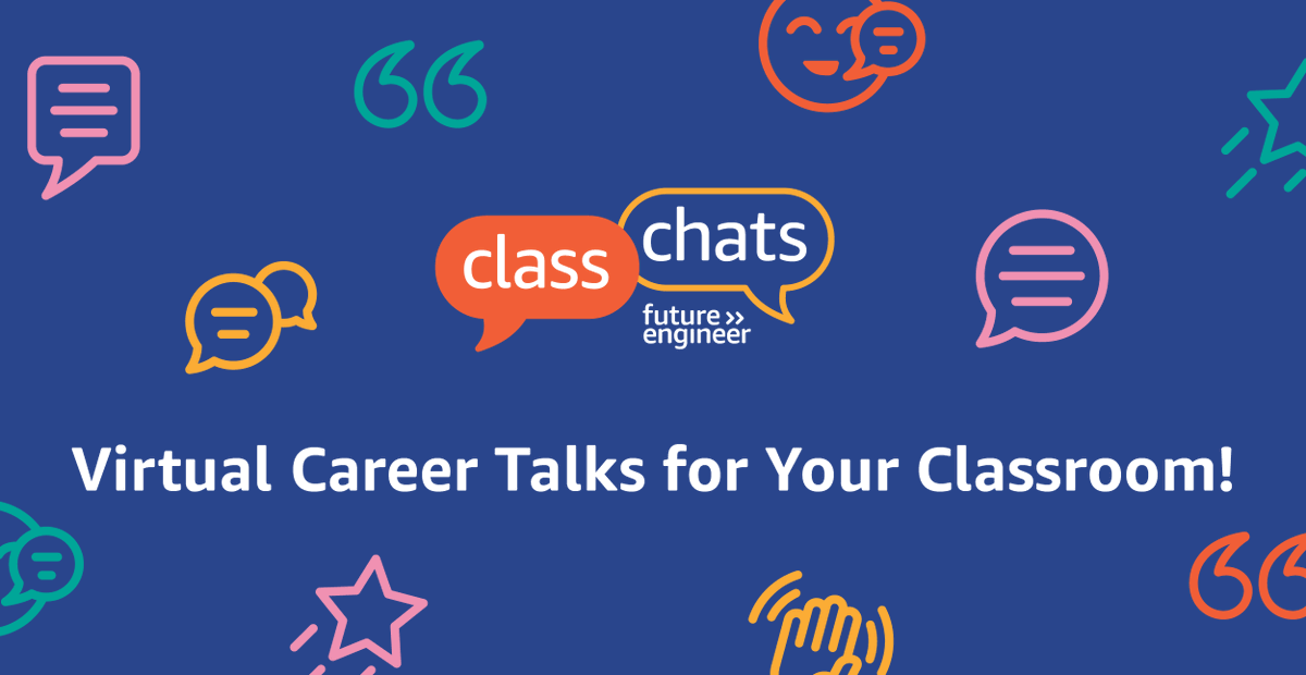 EdSurge's tweet photo. Amazon’s Class Chats are free, live, interactive, and available to everyone. Teachers can connect their class directly with an Amazon Pro for a career talk and Q&amp;A. @amazon #sponsored #ad #edtech #classchats Learn more: https://t.co/LcKG9ScD1q https://t.co/MFiz30ihPq