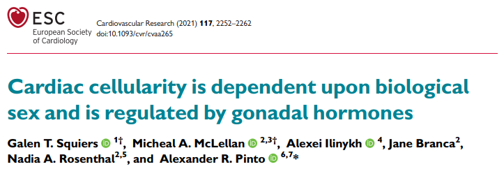 This #WorldHeartDay we're exploring an important question: why are there #SexDifferences in #HeartDisease? New #CardiovascularResearch study finds sex differences in❤️physiology & pathology academic.oup.com/cardiovascres/… #Tweetorial⬇️ on how sex & hormones establish ❤️cell populations