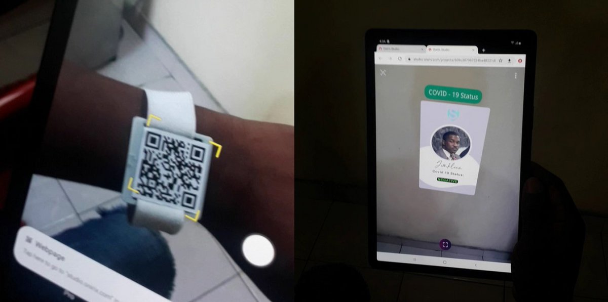 CADENAS_COM's tweet image. #EngineeringNewcomer 2021 Sneak Peeks #4 &amp;amp; 5 🥊🦠 
Disinfection Tunnel: Open-air spray shower with #motionsensor for head-to-toe #disinfection.
S-Band Strap: #3D printed tag with #QR code, #braille &amp;amp; #AR function, showing current vaccination / testing status of a person.