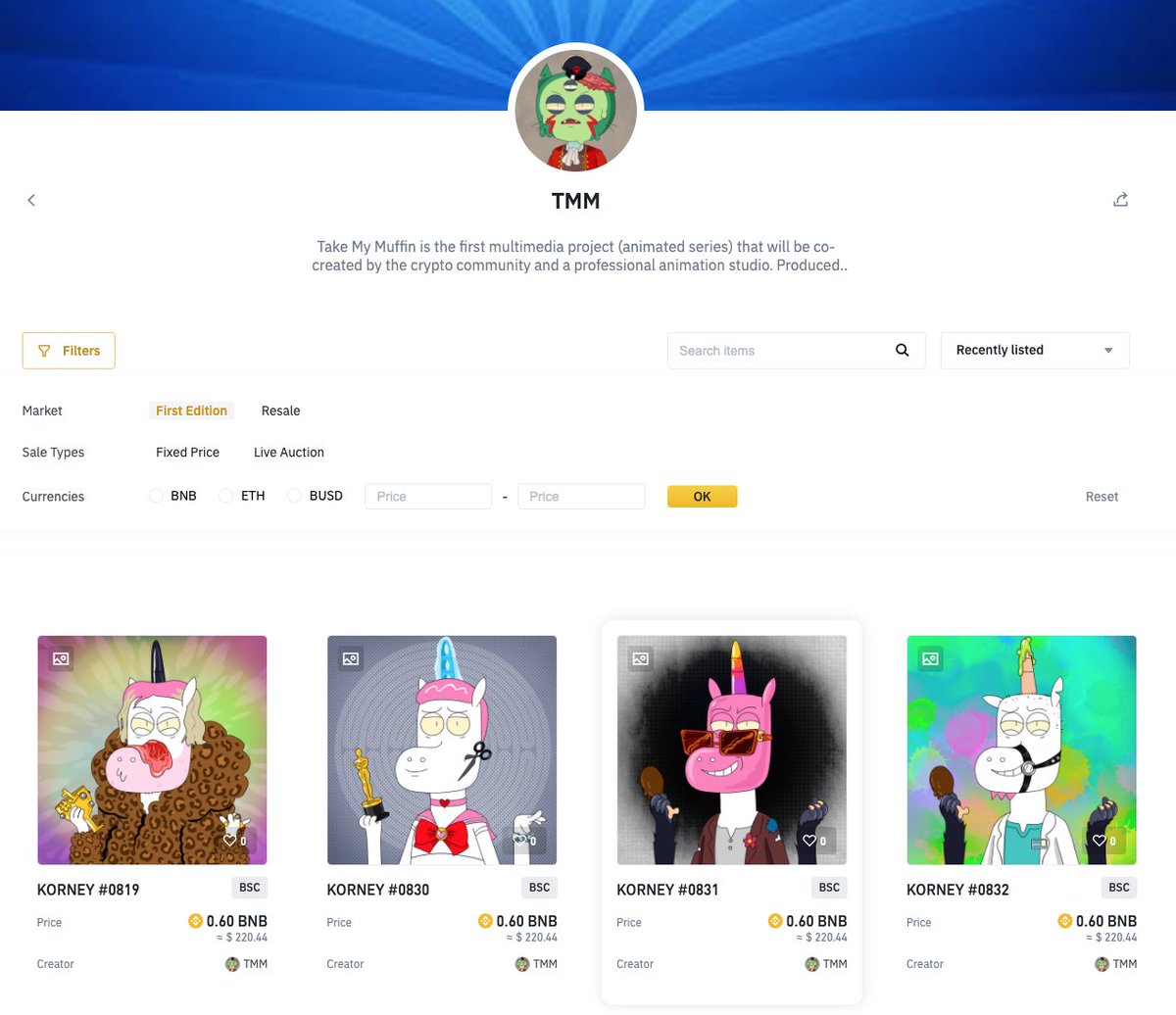 Tomorrow is the last day when you can get TMM tokens for 5 NTF with Korney. Now it is quite easy to buy them first-hand, since Binance has a function that allows you to determine exactly who minted the token.
binance.com/en/nft/shopWin…
<a href="/TheBinanceNFT/">Binance NFT</a> <a href="/1inch/">1inch</a> <a href="/Arrky1/">Arrky 👁‍🗨 (🇨🇳,🇦🇪) ❤️ Memecoin</a> <a href="/dailydose_art/">Dailydose Art</a>