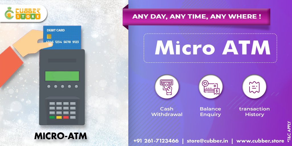 CubberStore's tweet photo. Don’t bother about visiting a bank &amp; waiting in a queue for the banking service like withdrawing cash, balance inquiry, or check your transaction history. Simply, approach nearby retailers &amp; get all these services with the MicroATM.
https://t.co/O16yx4AdJ7

#MicroATM #CubberStore https://t.co/zbdqkgfdVv
