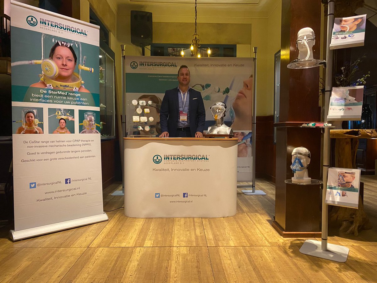 IntersurgicalNL's tweet photo. Vandaag tijdens Mythen, Missers en Maatwerk + Meesterwerk Respiratoire insufficiëntie en beademing @VanderValkTiel heten Kim en Frank u van harte welkom op onze stand! https://t.co/k2MxaXeQf2