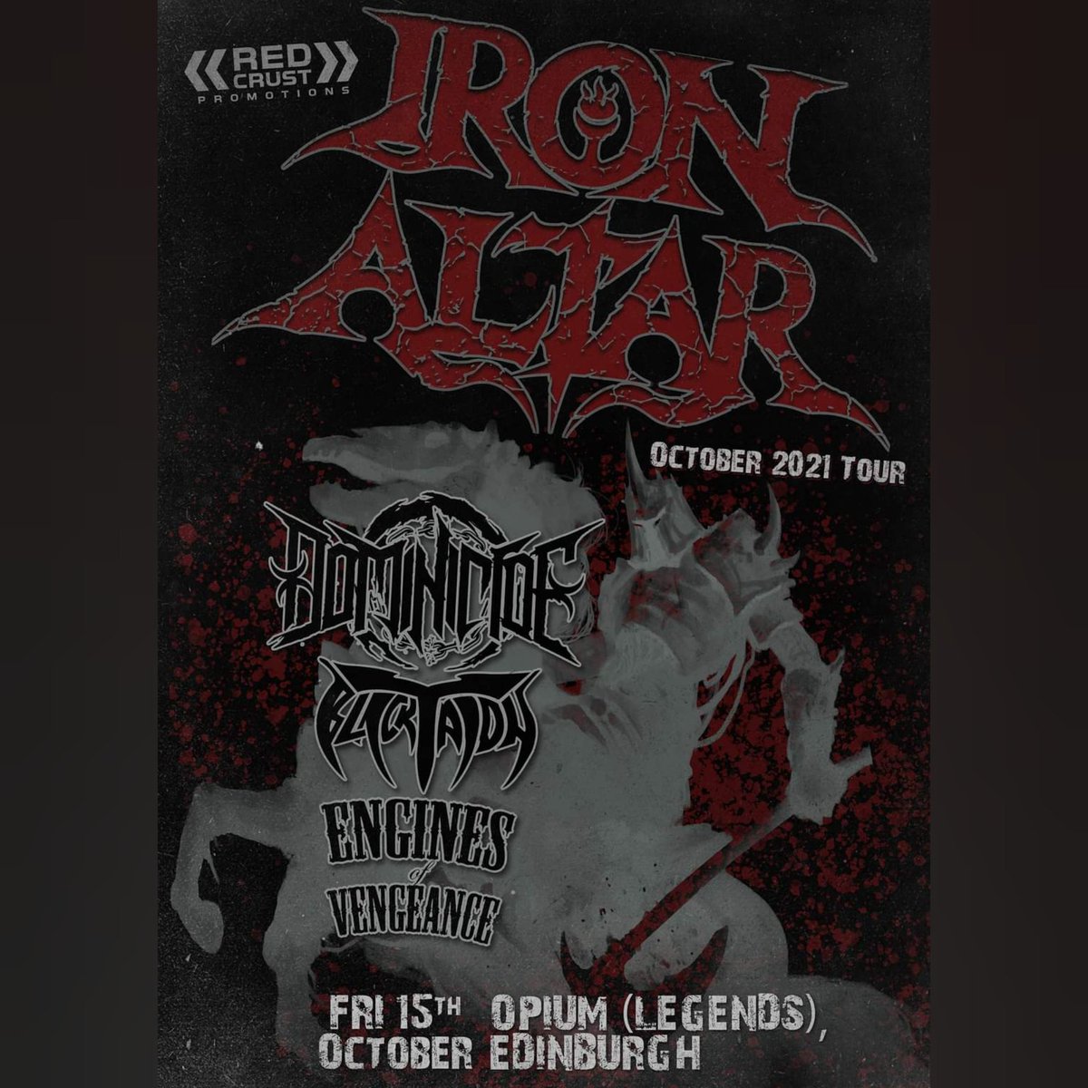 *SHOW ANNOUNCEMENT*

Our next show will be Edinburgh on Fri 15th Oct, 2021 as main support for IRON ALTAR.

We'll be alongside the legends in Black Talon and M2TM finalists Engines of Vengeance.

Event - fb.me/e/1NvKianZT
Tickets - bit.ly/3ofu7Gz