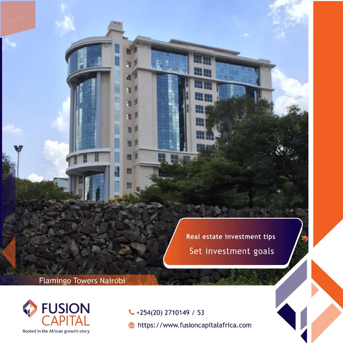 FusionCapital_'s tweet photo. By establishing investment goals, you can be able to track your progress and in turn, your success.

Learn more about how #FusionCapital can help you set your investment goals; https://t.co/18hGPExKwR or visit https://t.co/yjiGfq3upg

#RealEstate #Investement #BuildingAfrica https://t.co/aWvNLPf2xq
