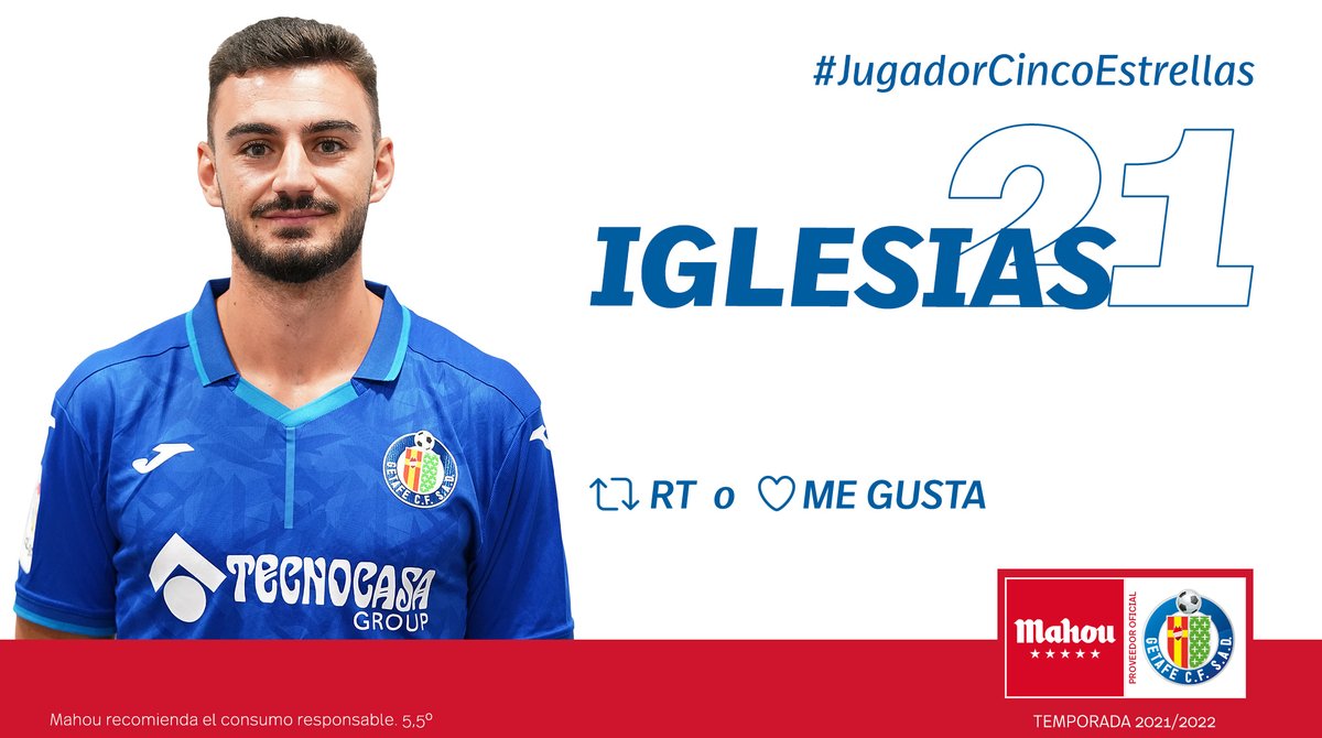 RT o Me Gusta si crees que <a href="/juan2iglesias/">Juan Iglesias</a> ha sido el #JugadorCincoEstrellas del <a href="/GetafeCF/">Getafe C.F.</a> en el mes de septiembre. (5/6)