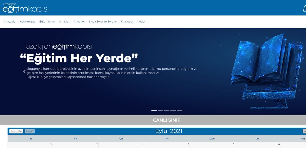 Cumhurbaşkanlığı İnsan Kaynakları Ofisinin  uzaktaneğitimkapısı ''Eğitim Her Yerde'' sloganı ile başlattığı birçok eğitime uzaktan erişebilmek için uzaktanegitimkapisi.cbiko.gov.tr adresini ziyaret edebilir, kendinizi geliştirebilirsiniz.