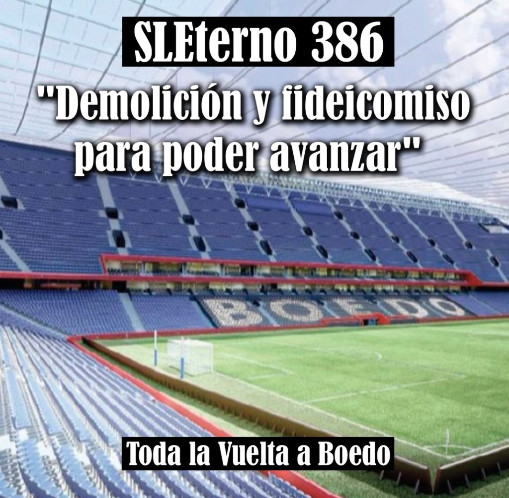 SLEterno's tweet photo. SLEterno 386
"Demolición y fideicomiso para poder avanzar" 

https://t.co/8VKui7SfM7

Toda la Vuelta a Boedo https://t.co/XxHADuxX10