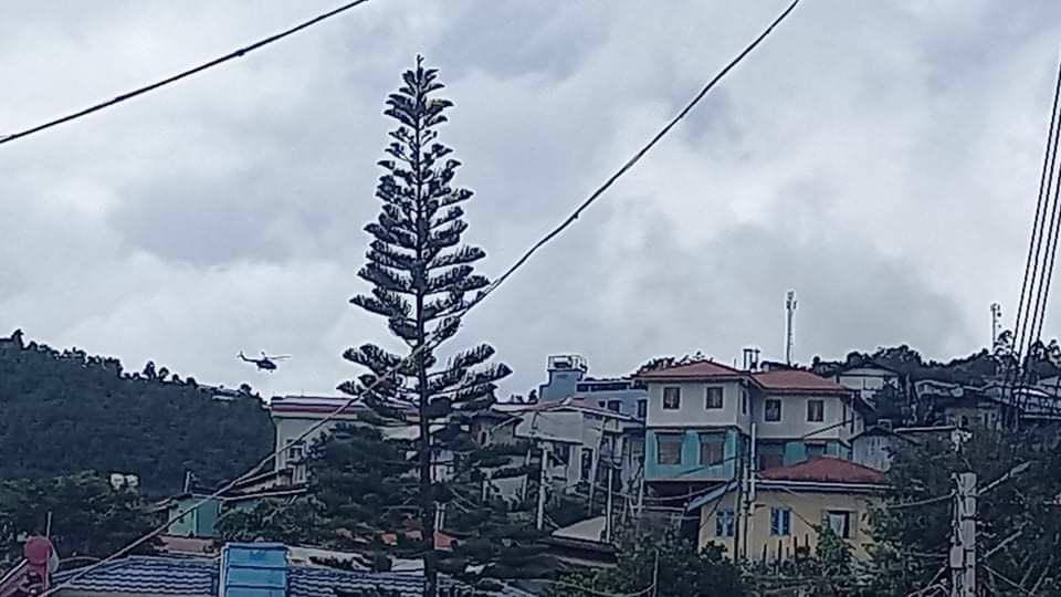 Military helicopter arrived Falam City around 1:30 PM on Sep 29 &amp; departed around1:45 PM and headed towards Kalay City. #MyanmarEconomicCollapse #WhatsHappeningInMyanmar #Sep29Coup