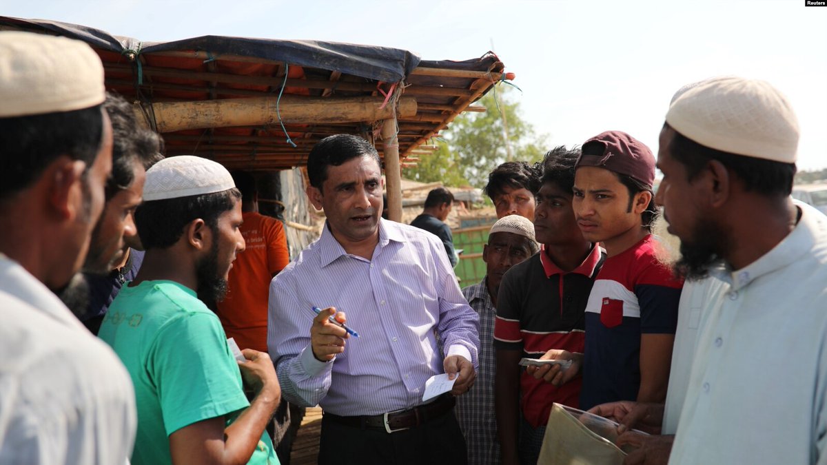poppymcp's tweet photo. "If I die, I'm fine. I will give my life." Rohingya leader Mohib Ullah told us this two years ago. He fled Myanmar only to face threats from hardliners in the refugee camps. He carried on with his work regardless. Tonight, gunmen shot him dead. A staggering loss. https://t.co/MnCGVC72xP