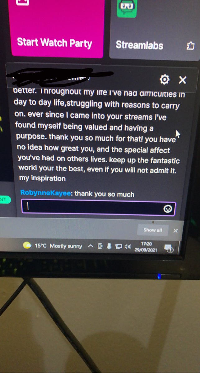 RobynneKaye's tweet image. Messages like this is why I stream… if I can make one person smile then it’s worth it..